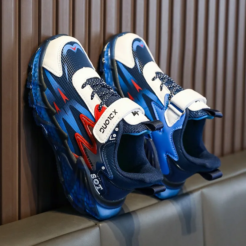 

Hot Sale Teenager Shoe for Boy Comfortable Kids Running Shoes Boys Top Quality Children Sneakers Light Weight Boy Walking Shoes