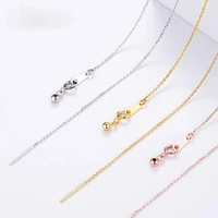 adjustable layered custom necklaces 316l stainless steel necklace simple diy chains without pedants 45cm simple fashion jewelry