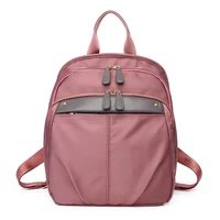 casual nylon leather large backpack soft waterproof rucksack for women