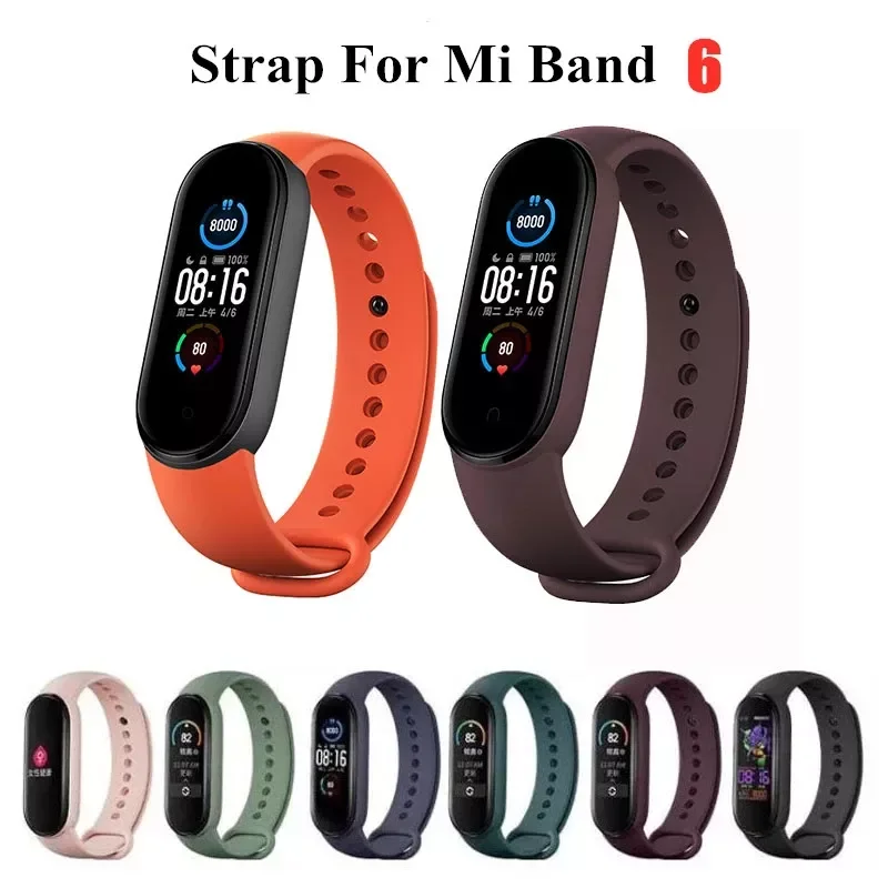 

Bracelet for Xiaomi Mi Band 6 Straps Silicone Wrist Strap for Xiaomi Mi Band 6 Waterproof Wriststrap Bracelet for M6