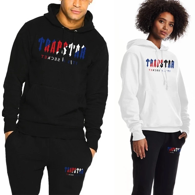 

Men's Tracksuit Trend New Hooded 2 Pieces Set Hoodie Sweatshirt + Sweatpants Sportwear Jogging Outfit Trapstar Logo Man Clothing