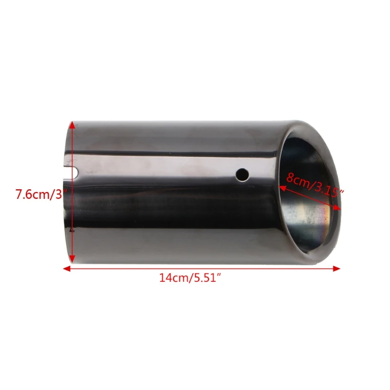 

2x Black Car Stainless Steel Exhaust Tip Muffler Pipe Cover Trim for audi A4 Q5
