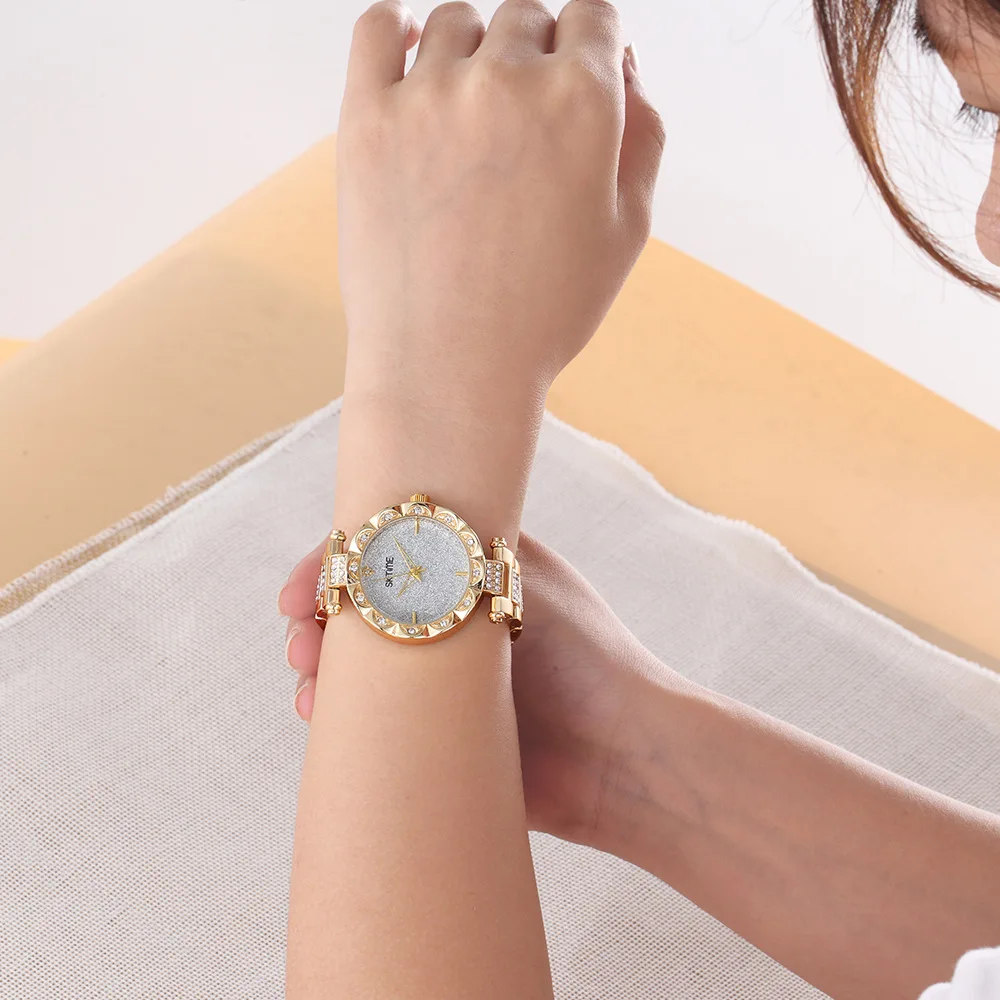 Diamond Women Watches Gold Watch Ladies Wrist Watches Luxury Brand Rhinestone Women's Bracelet Watches Female Relogio Feminino enlarge