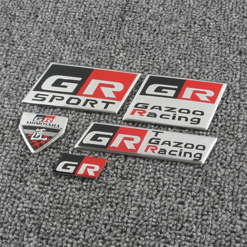 

3D Car Sticker GR Sport Aluminium Steering Wheel Decal Front Hood for Toyota HV YARiS GRMN RZ RC RS Prius Lexus Harrier Sticker