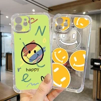 colorful smile transparent case for case iphone 13 pro 7 7p 11 12 13 max pro mini 8 plus 6 6s x xr xs se 2020 xtms cute fashion