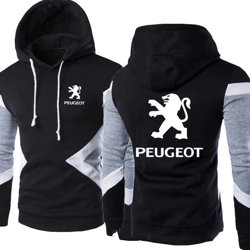 

Pullover Hooded Spring and Autumn Winter Coats Men's Tops Outdoor Sports Casual Clothes for PEUCGEOT Car Logo Hooldies Off White