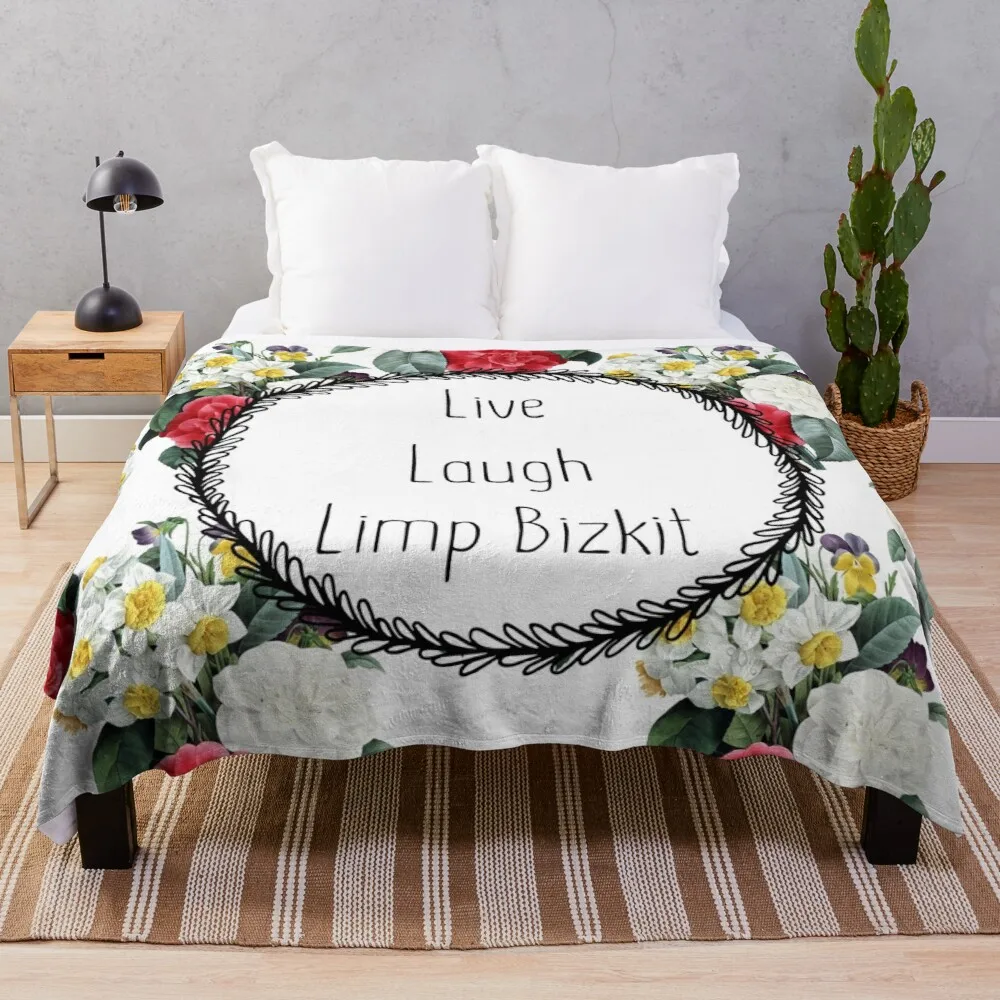 

Live Laugh Limp Bizkit Fur Fabric Bed Custom Blanket Throw Blankets