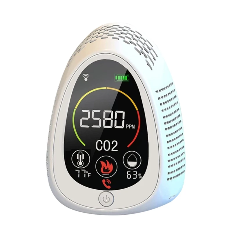 

J2FB Smoke & CO Detector Humidity Temperature Meter with LCD Display WiFi Remote Control Smoke & Carbon Monoxide Detector