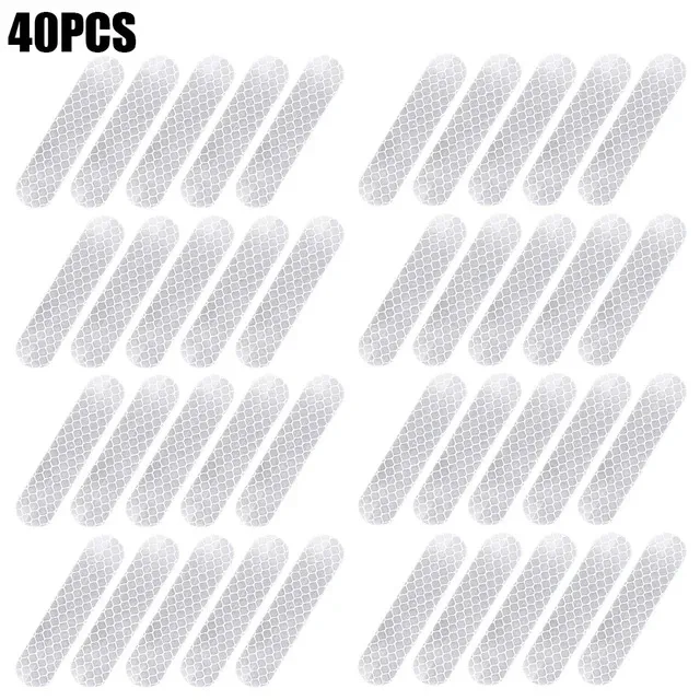 

10/40/80 шт., ночная светоотражающая полоса, предупреждающие наклейки, водонепроницаемая отражающая лента высокой видимости для автомобиля, мотоцикла, шлема, велосипеда