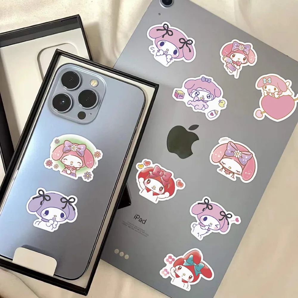 60 новых аниме наклеек Мультфильм Мелодия Водонепроницаемый карманный блокнот