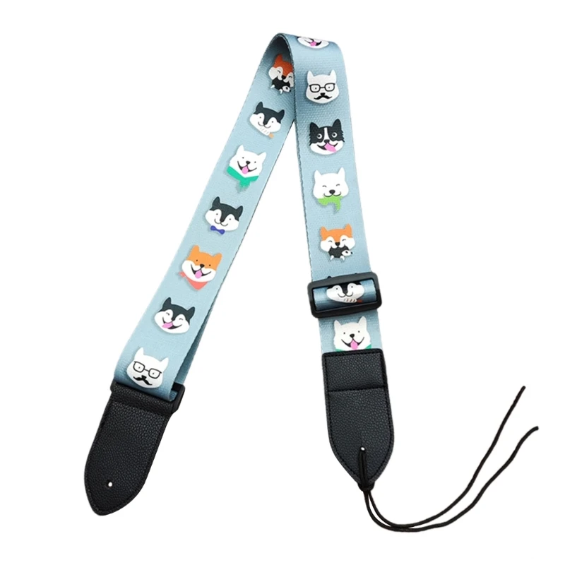 

Printed Guitar Shoulder Strap Adjustable Guitar Strap Guitar Accessories for Kid