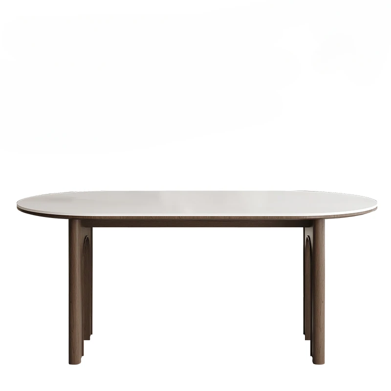 z litego drewna kamiennej płyty stół do jadalni lekki luksusowy mały apartament domowy orzechowy prostokątny i krzesło