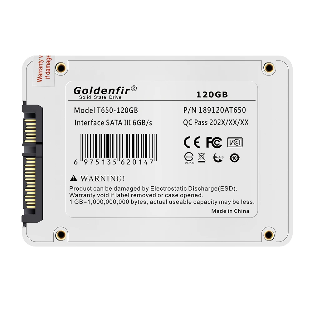 SSD 120GB 240GB 360GB 480GB 500GB 960GB 2TB Goldenfir 2.5'' Internal Solid State Drive SATAIII SATA Hard Disk images - 6