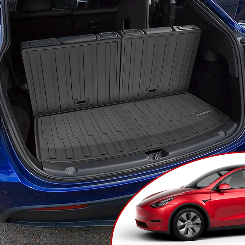 

ANCAR 3D Waterproof Trunk Mats Customized For Model Y 7 Seater Custom Floor Mats Fully Surrounded Non-Slip Carpet 2021