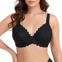 new black lace bras for women sexy lace bra underwire unlined thin embroidery bra women bra big cup full cup c d e f g h i j cup