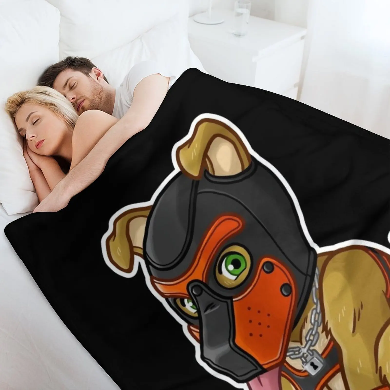 PLAYFUL PUPPY - МАСКА ОРАНЖЕВА Плед СЕРИИ BEARZOO Теплые зимние одеяла для пикника