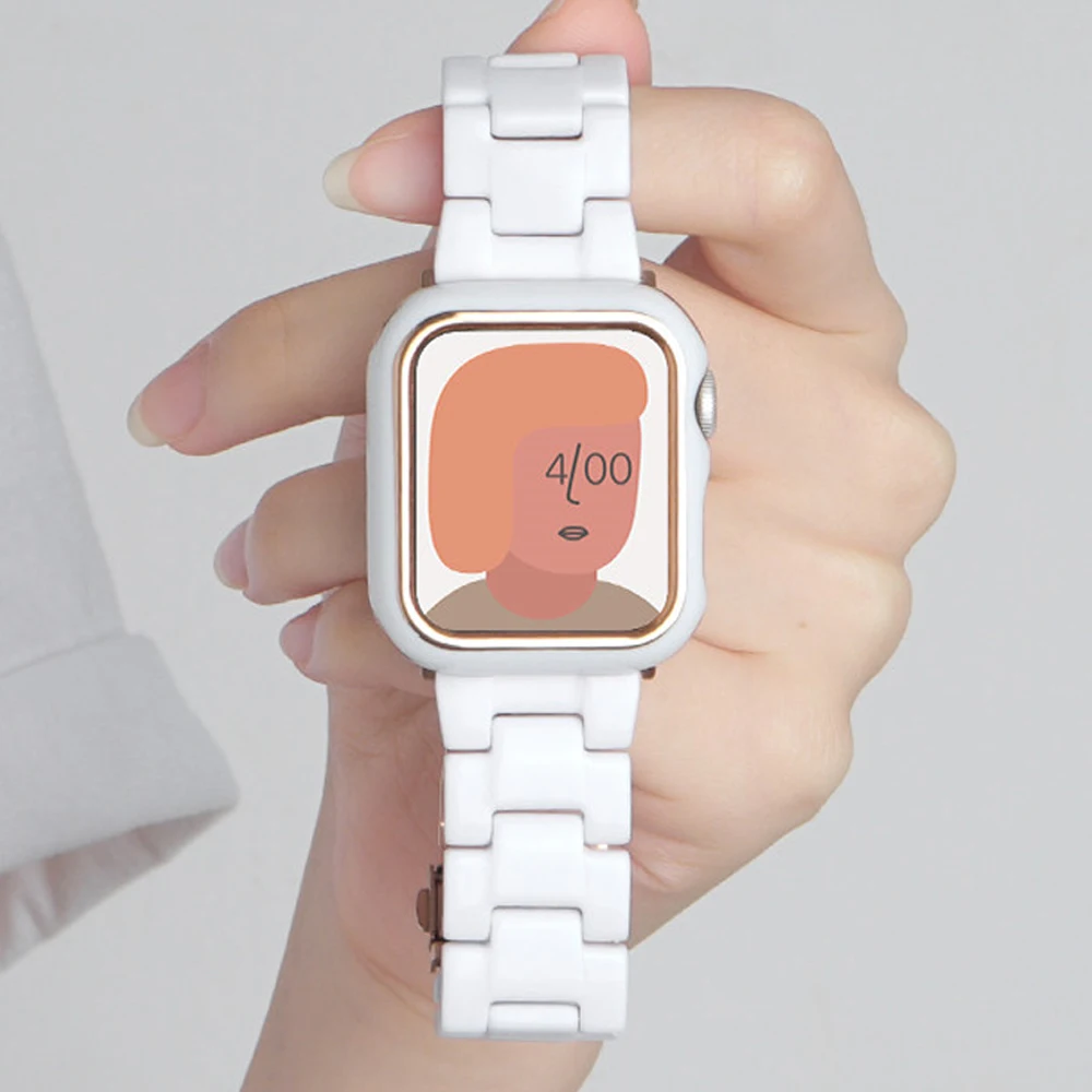 For Apple Watch Ultra 49MM Band Acrylic Strap 42MM For Iwatch Series 8 7 6 5 4 SE Strap 45mm 41MM Watch Case 40MM 44MM Bracelet