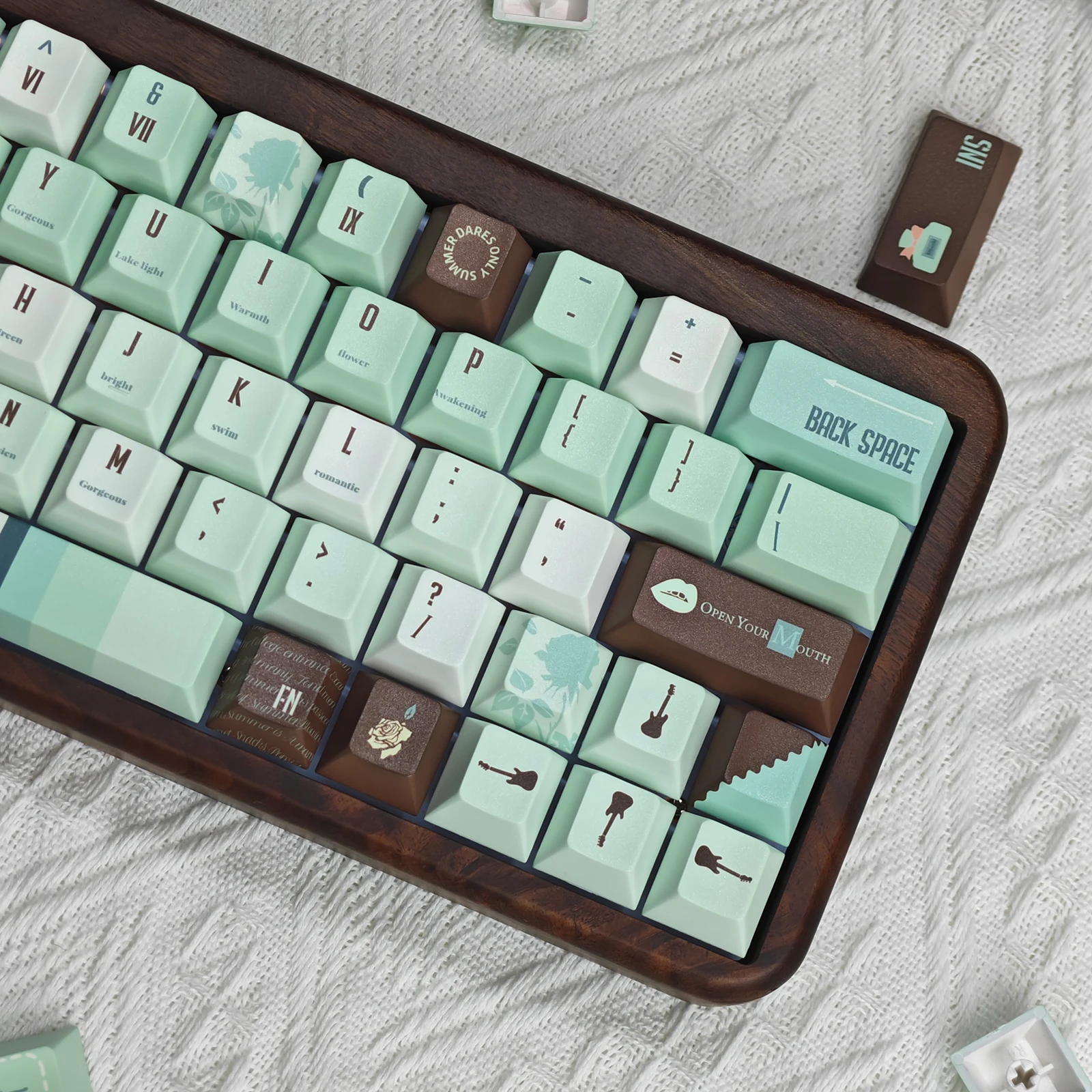 Mint Mambo колпачок для ключей 147 клавиш Вишневый профиль PBT двухсторонний