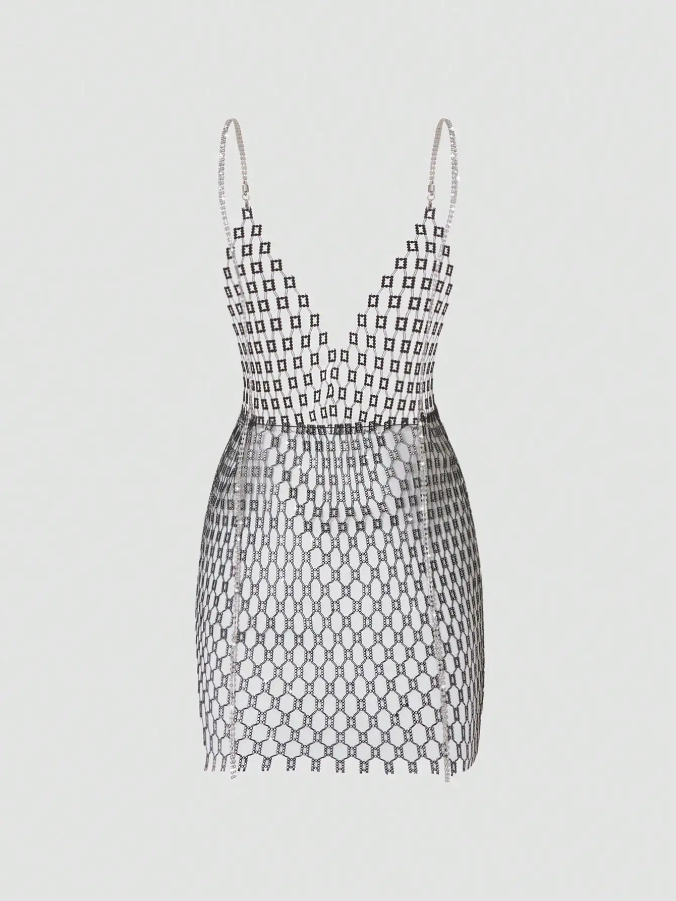 Женское сексуальное Сетчатое Прозрачное платье блестящее женское с вырезами