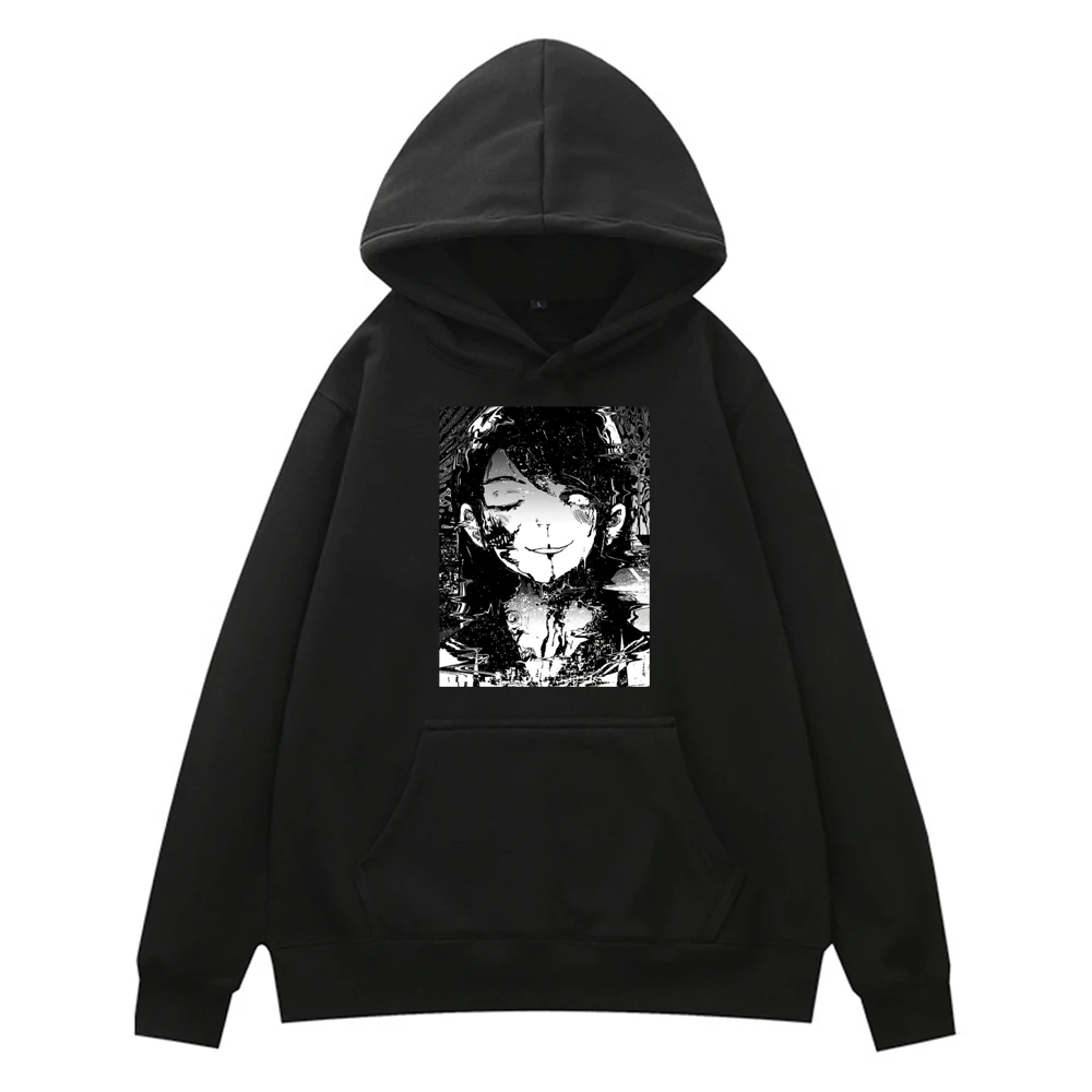 

Толстовка с капюшоном и принтом Omori для мужчин и женщин, свитшот с японским аниме рисунком, новинка весны, флисовый пуловер, худи унисекс