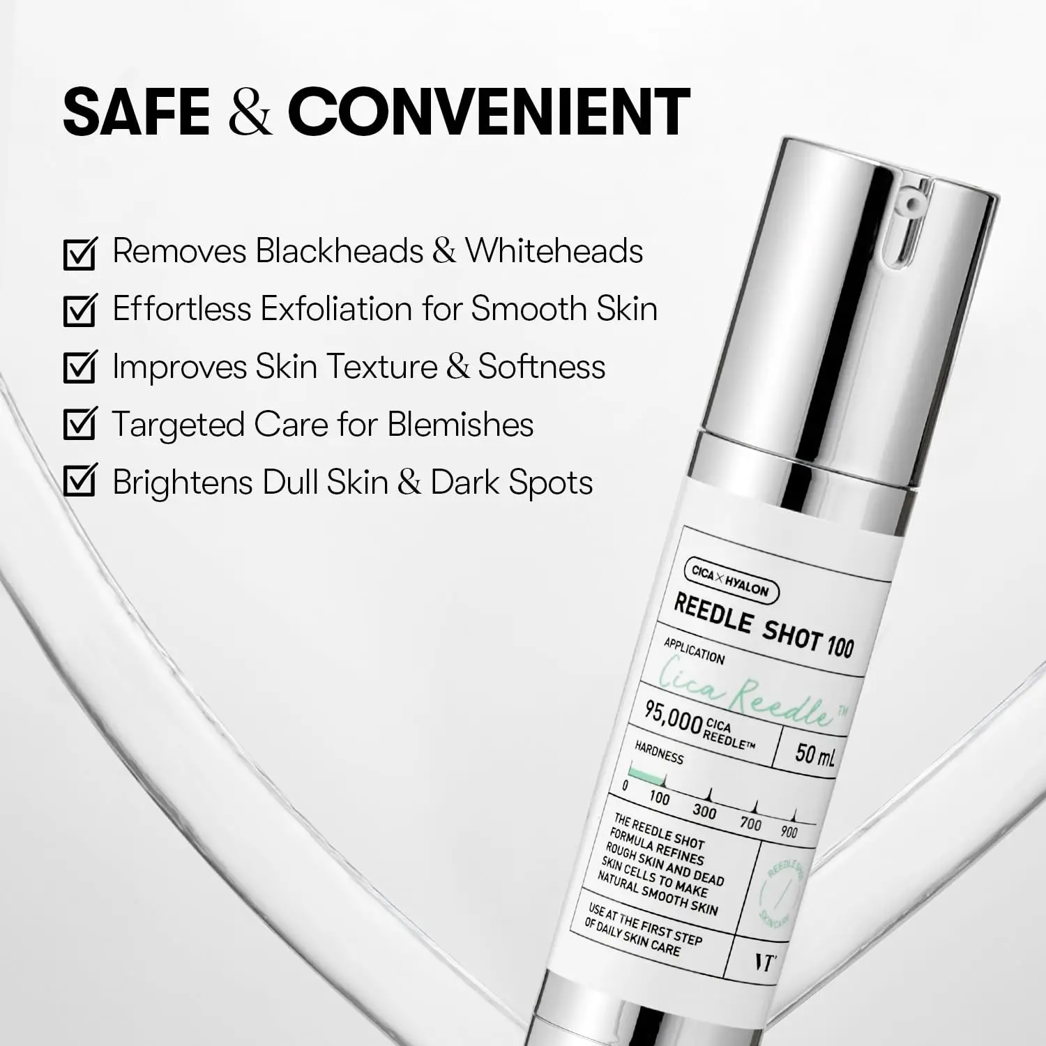 VT COSMETICS CICA Reedle Shot 100 ежедневный ночной экзосом сыворотка для микронидлинга