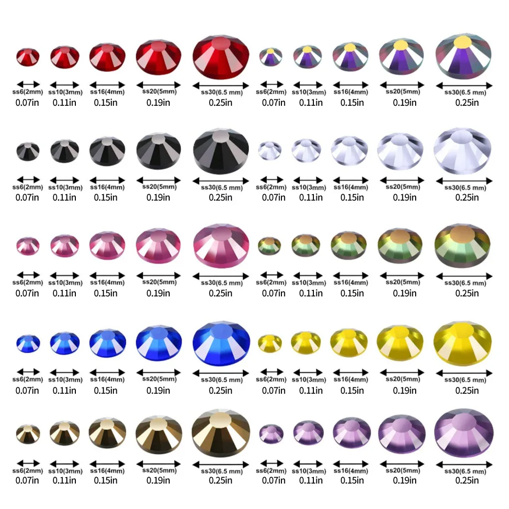 

5000 шт Кристаллы Красочные Стразы блестящие Рукоделие Декоративные стразы