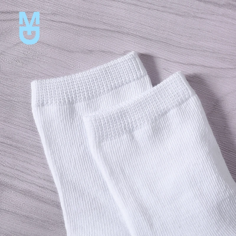 

New 5 Pairs Kids Pure White Sock Baby Boy Girl Solid Breathable Cotton Sport Spring