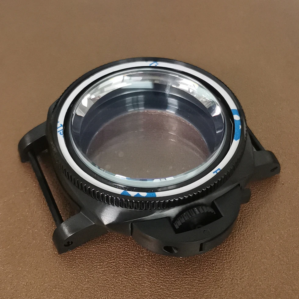 

42 mm Modification Watch Case PVD Stainless Steel Transparent Caseback + Steel Inner Shadow Fit NH35 NH36 4R 7S Movement