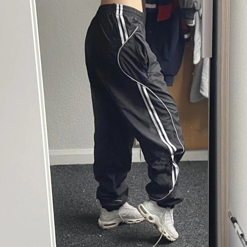 Oversized Hip Hop Style Baggy 90s Streetwear Drawstring Y2K Female Long Pant 2022Adjustable Waist Chic Cargo Pants Women