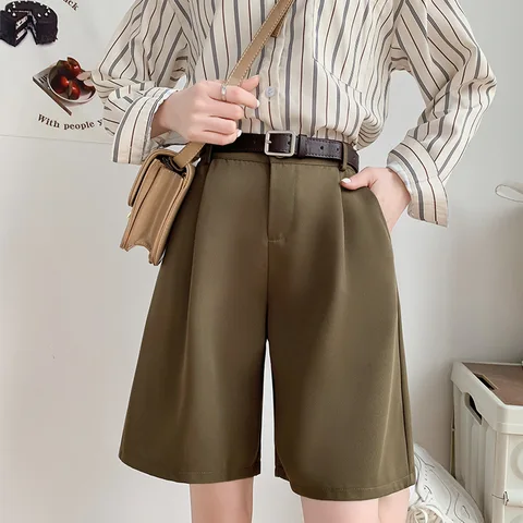 Разборчивые летние шорты женские повседневные свободные брюки до колена с эластичной резинкой на талии женские