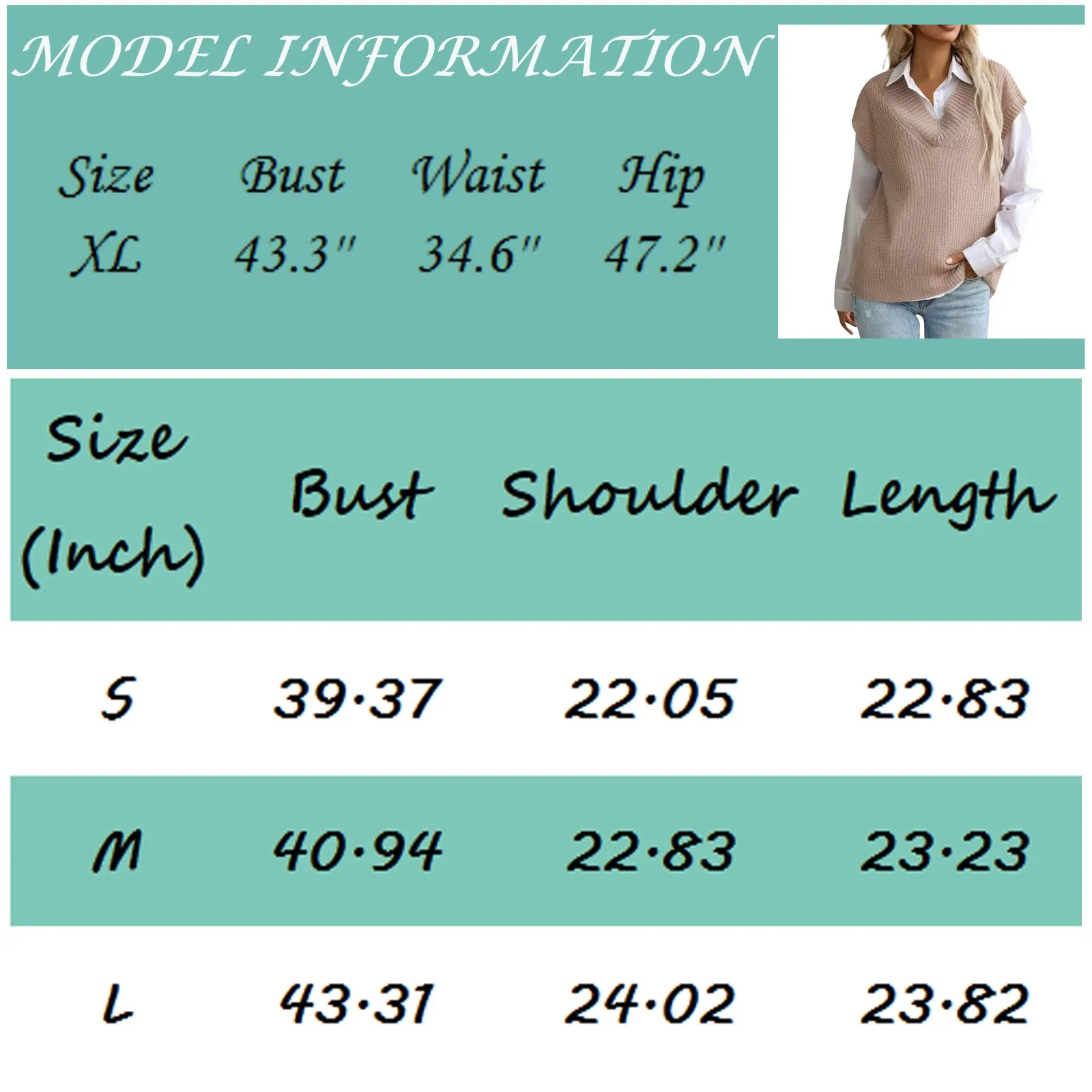 Жилет с V-образным вырезом Женский однотонный вязаный свитер без рукавов