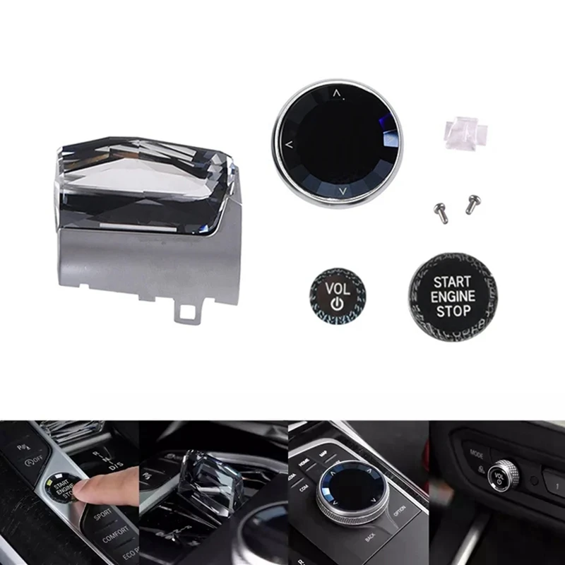 4 штуки автомобильная прозрачная ручка переключения передач для BMW G20 G12 I3 I01 I7 G70 Ix3