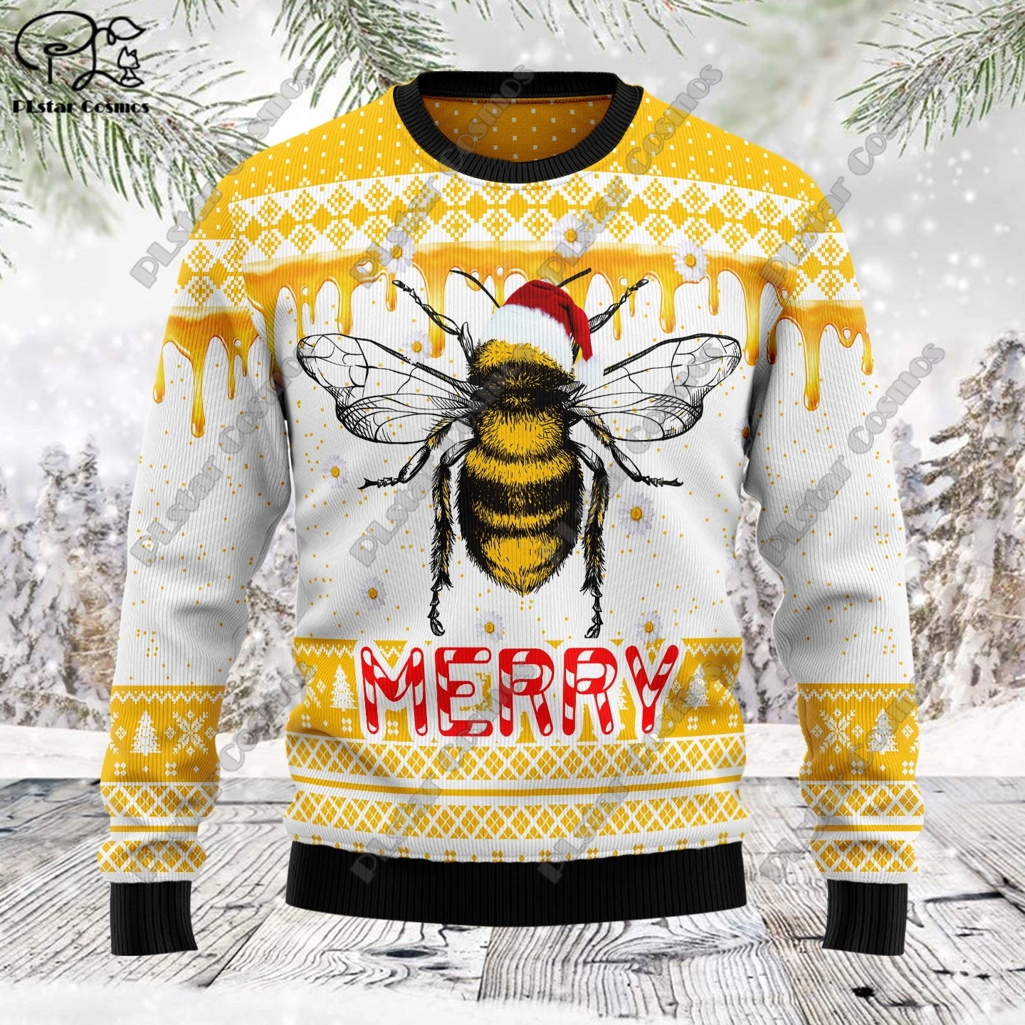 Новинка милый Рождественский свитер с 3D принтом животных уличный Повседневный