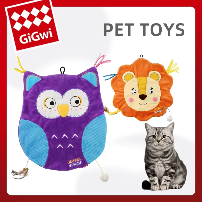 

GiGwi Cat Toys Game Cushion Simulation Feather Kittens Molar Tooth Toy Cat Teaser Stick Plush Ball Interactive Toy Pets Supplie
