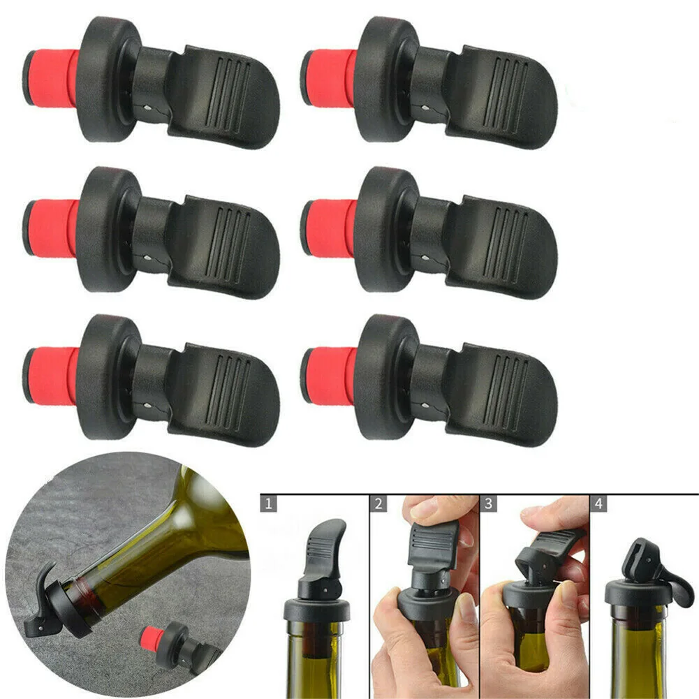 Wine Bottle Stopper Bar Hand Press Sealing Champagne Beers Cap Beers Cork Plug Seal Lids PP+Rubber Vacuum Fresh-Keeping Stoppers
