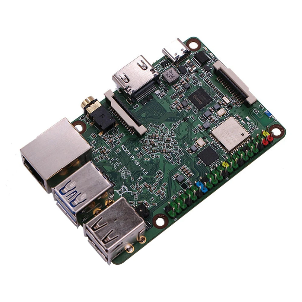 

Материнская плата ROCK PI 4 Plus, Модель B Rockchip RK3399 SBC/один компьютер, шесть ядер, материнская плата для Raspberry Pi 4