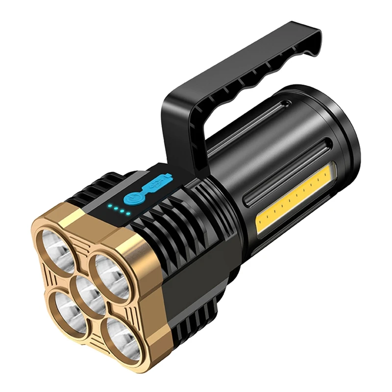 

Rechargeable Portable Lamp Outdoor Household Portable Cob Side Light USB Multi-Function Emergency Searchlight Flashlight