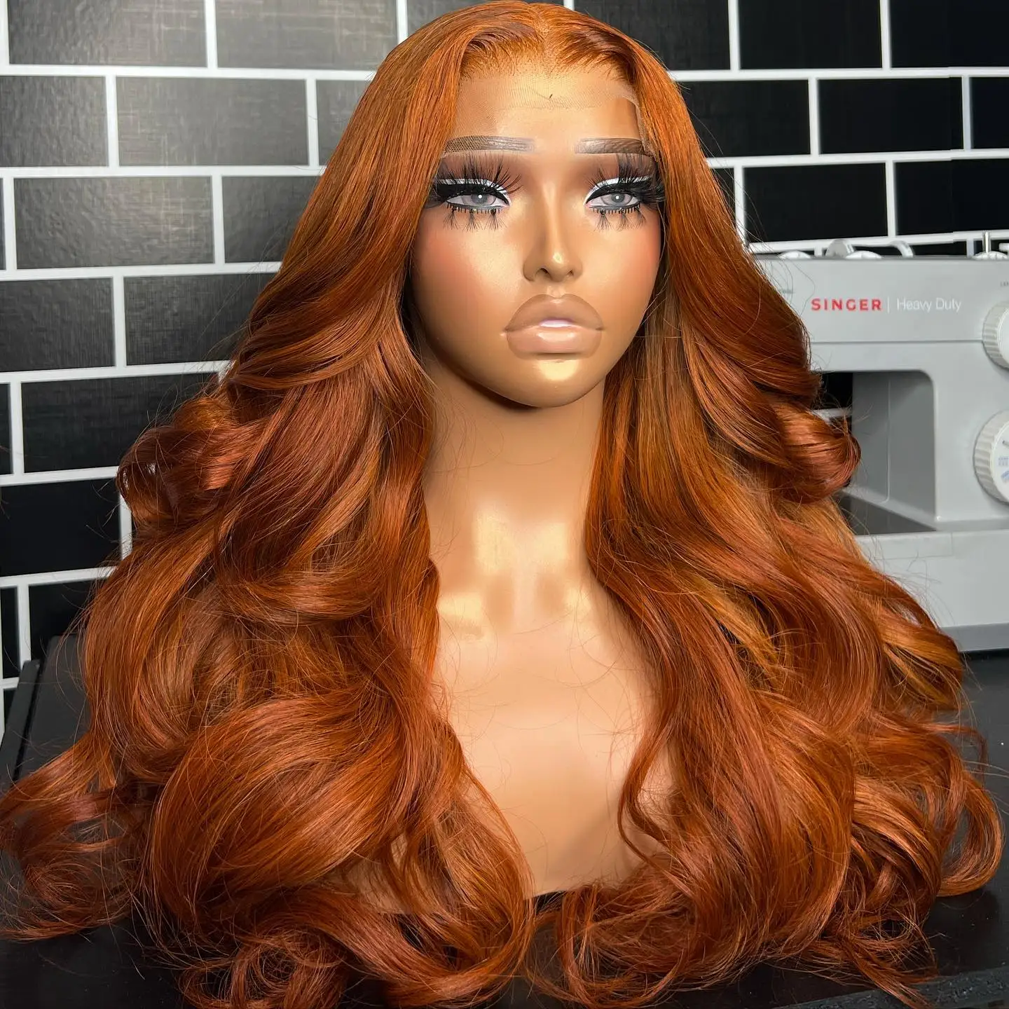 Orange Ginger Body Wave Lace Front Wig Transparent PrePlucked With Baby Hair 13x4 Frontal Wigs Human Hair Wig On Sale Clearance