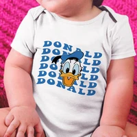 donald duck letters newborn print onesie hot selling disney 0 24m size high quality baby girl boy bodysuit casual comfy jumpsuit