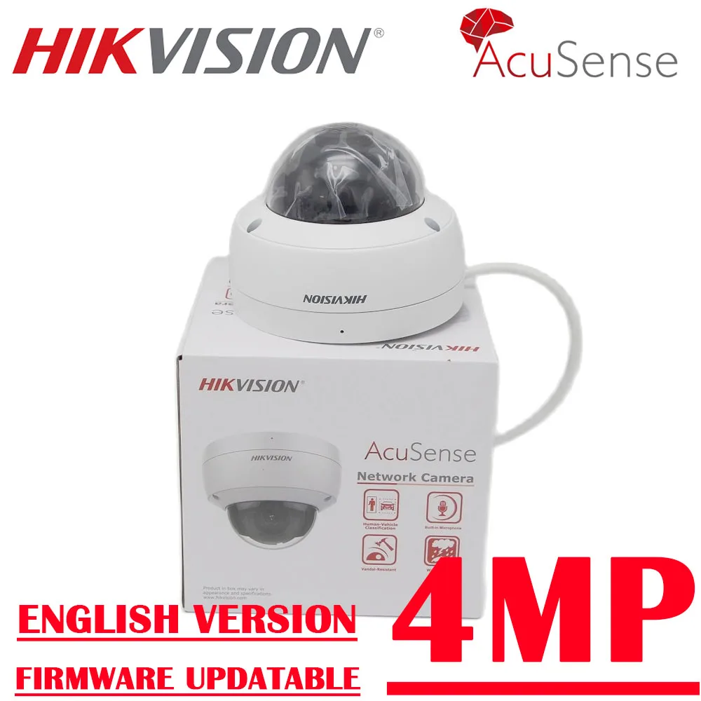 

Hikvision Surveillance DS-2CD2143G2-IU IP 4MP POE Vandal Built-in Mic Fixed Dome Network Camera