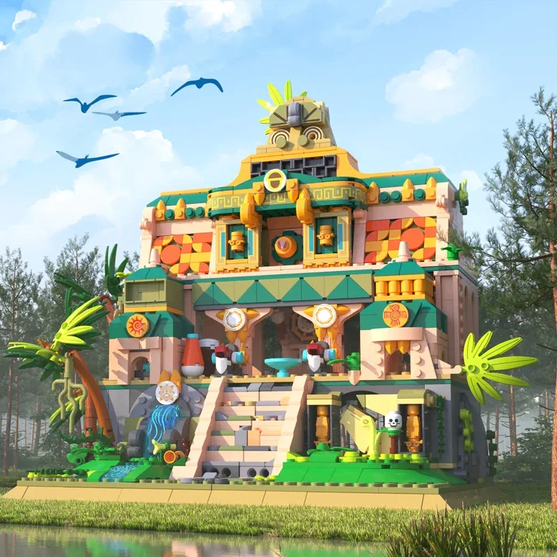 Креативный эксперт MOC ZHEGAO 612022 потерянный храм потерянная модель 1645 шт.