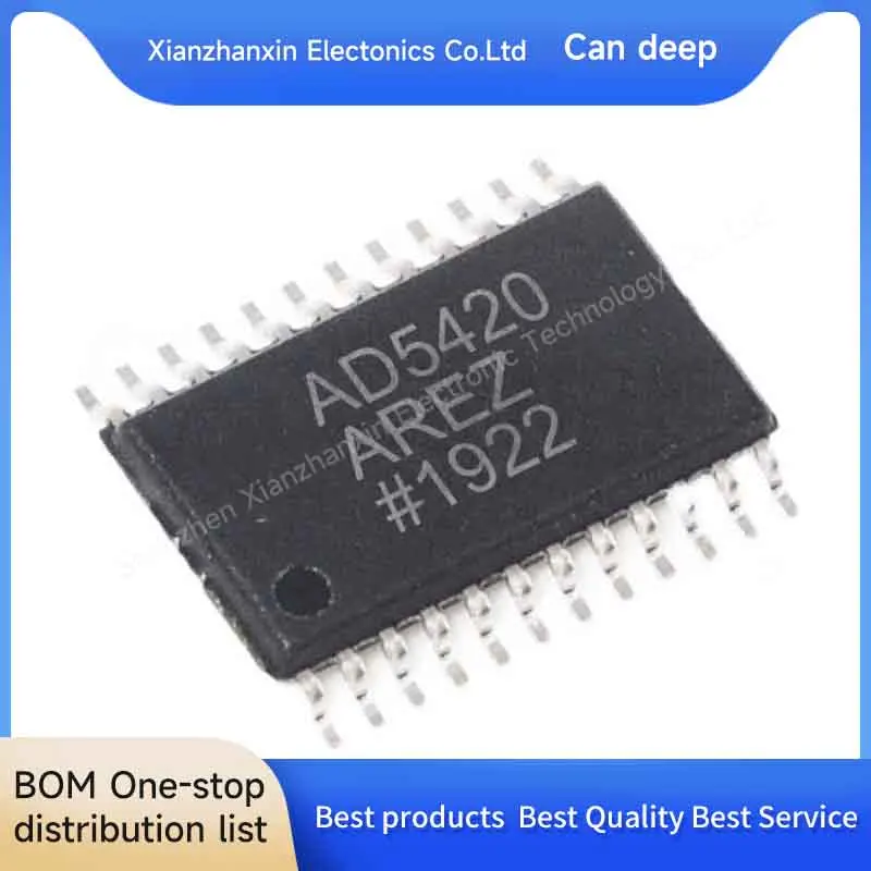 

1pcs/lot AD5420AREZ HTSSOP-24 AD5420 New and original 16-bit digital to analog converter (DAC)