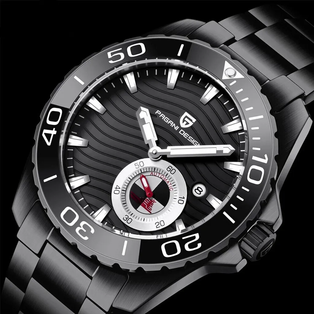 

Часы PAGANI DESIGN Мужские механические, деловые спортивные роскошные водонепроницаемые автоматические часы из нержавеющей стали, 43 мм