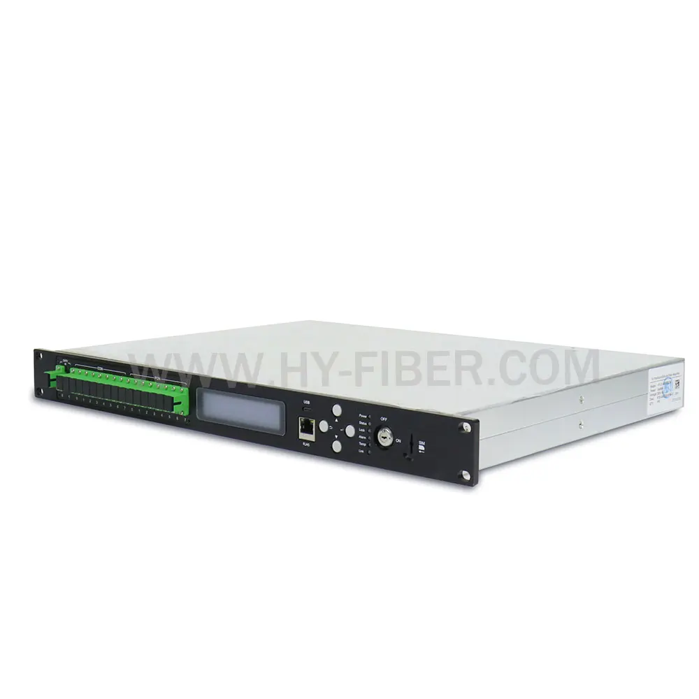 Оптический усилитель CATV с двойным источником питания WDM 1550 нм 8-канальный 19 дБм EDFA