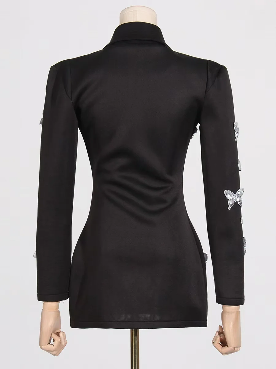 Роскошные хрустальные аппликации в виде бабочки с кисточками и высокой талией на