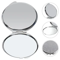 compact travel makeup mirror round pocket mirror portable folding mirror for purse teen college essentials