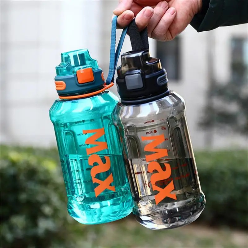 

Liter Large Capacity Sport Water Bottle with Rope Durable Portable Gym Fitness Outdoor Drinking Plastic Bottles Eco-Friendly