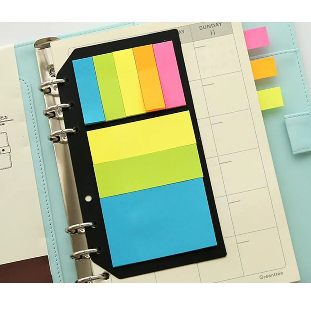 

1pc Self-stick Notes Fluorescent Color Label Classified Loose-leaf Stickers for Label
