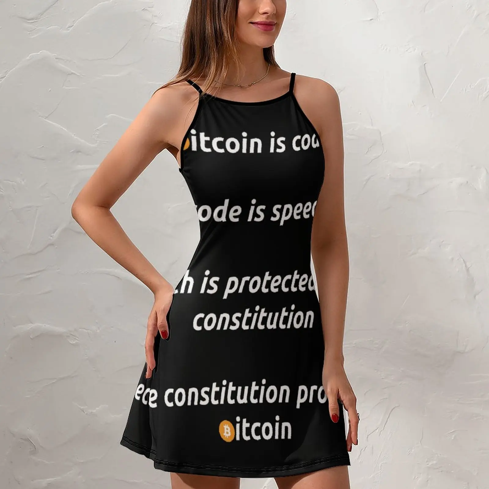 Биткойн защищен кодом креативная сексуальная женская одежда женское платье на