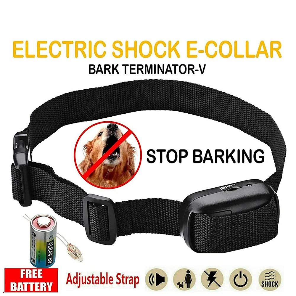 Electric Shock Anti-Bark Household Pet Stop Barking Control Collar Device for Dogs Training |